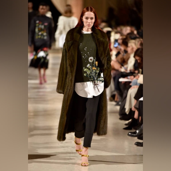 ^$1990 NEW OSCAR DE LA RENTA  DANDELION BOYFREIND RUNWAY BLOUSE US XL 14 - Picture 12 of 14